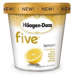 Haagen Dazs 5 Lemon ice cream