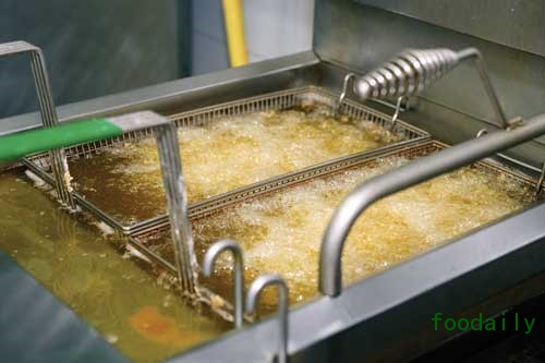 Deep frying in oil.