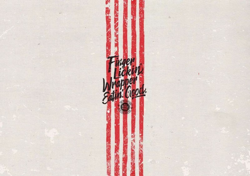 肯德基:舔舔手指,吃掉包装纸!