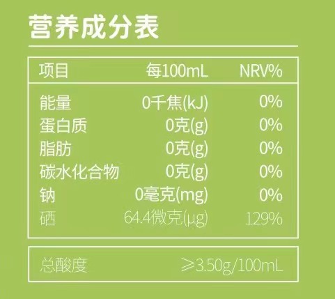 营养成分表