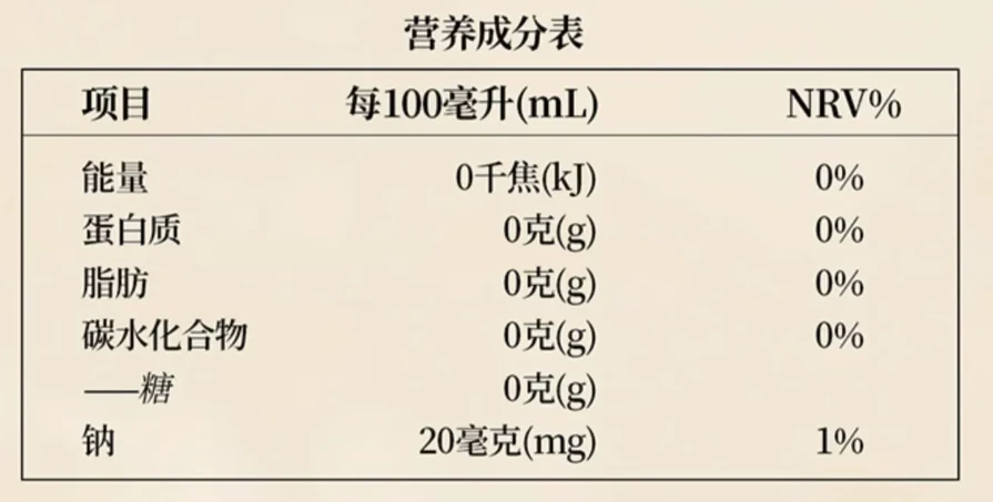 营养成分表