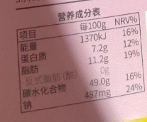 营养成分表