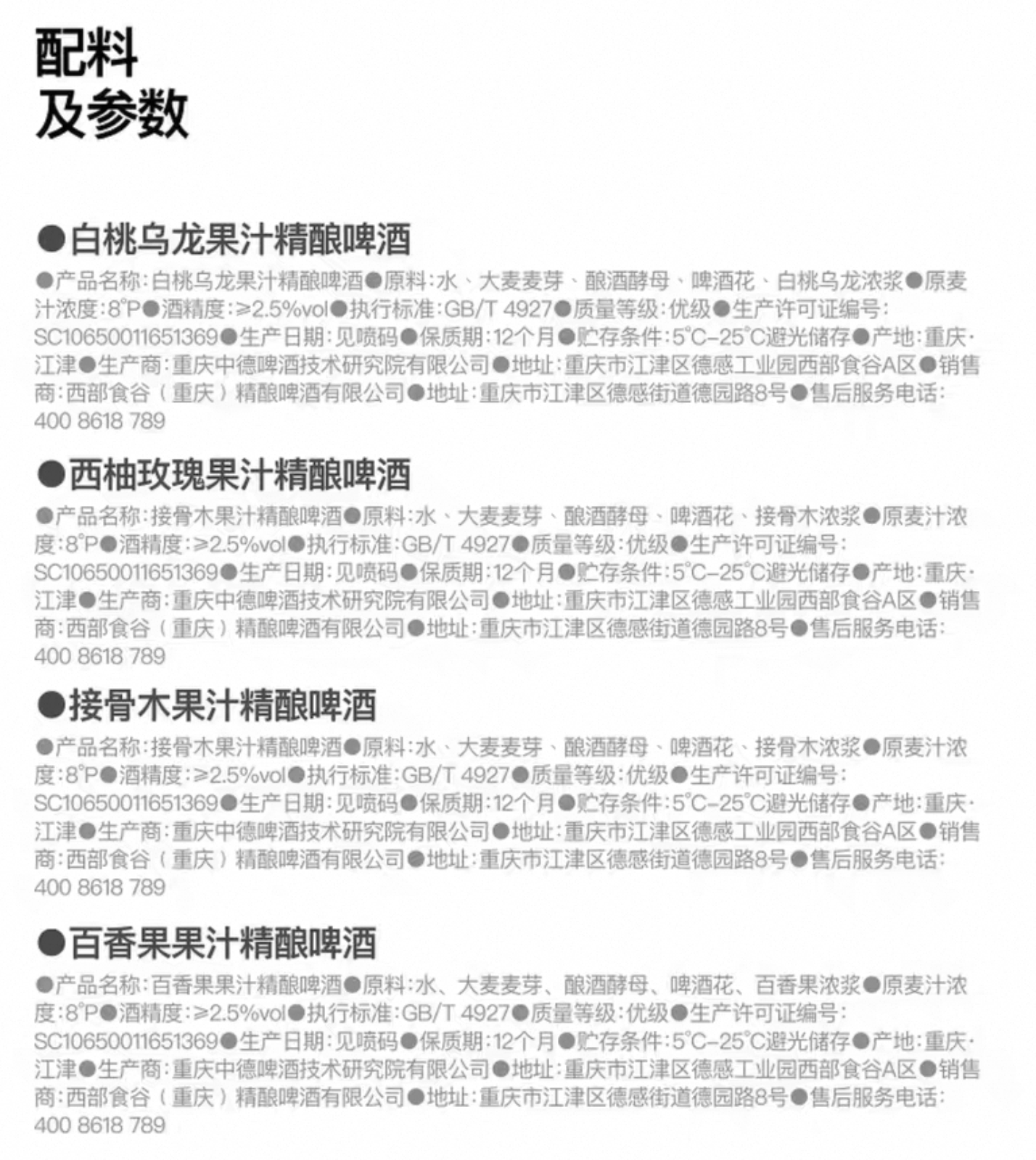 營養成分表
